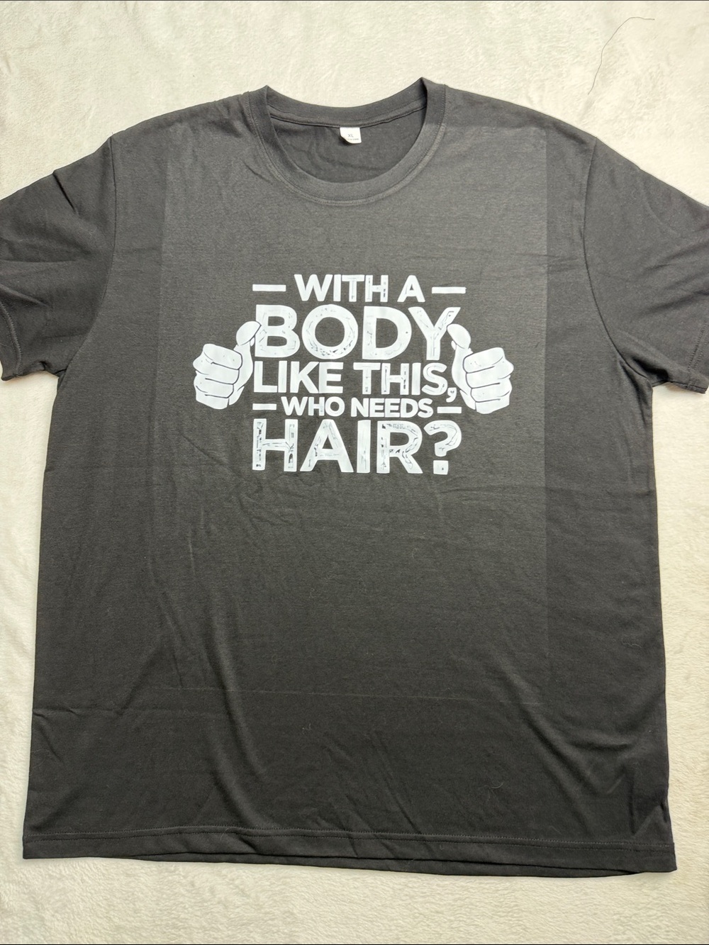 Men's Black Short Sleeve Graphic Tee - 'With A Body Like This'
